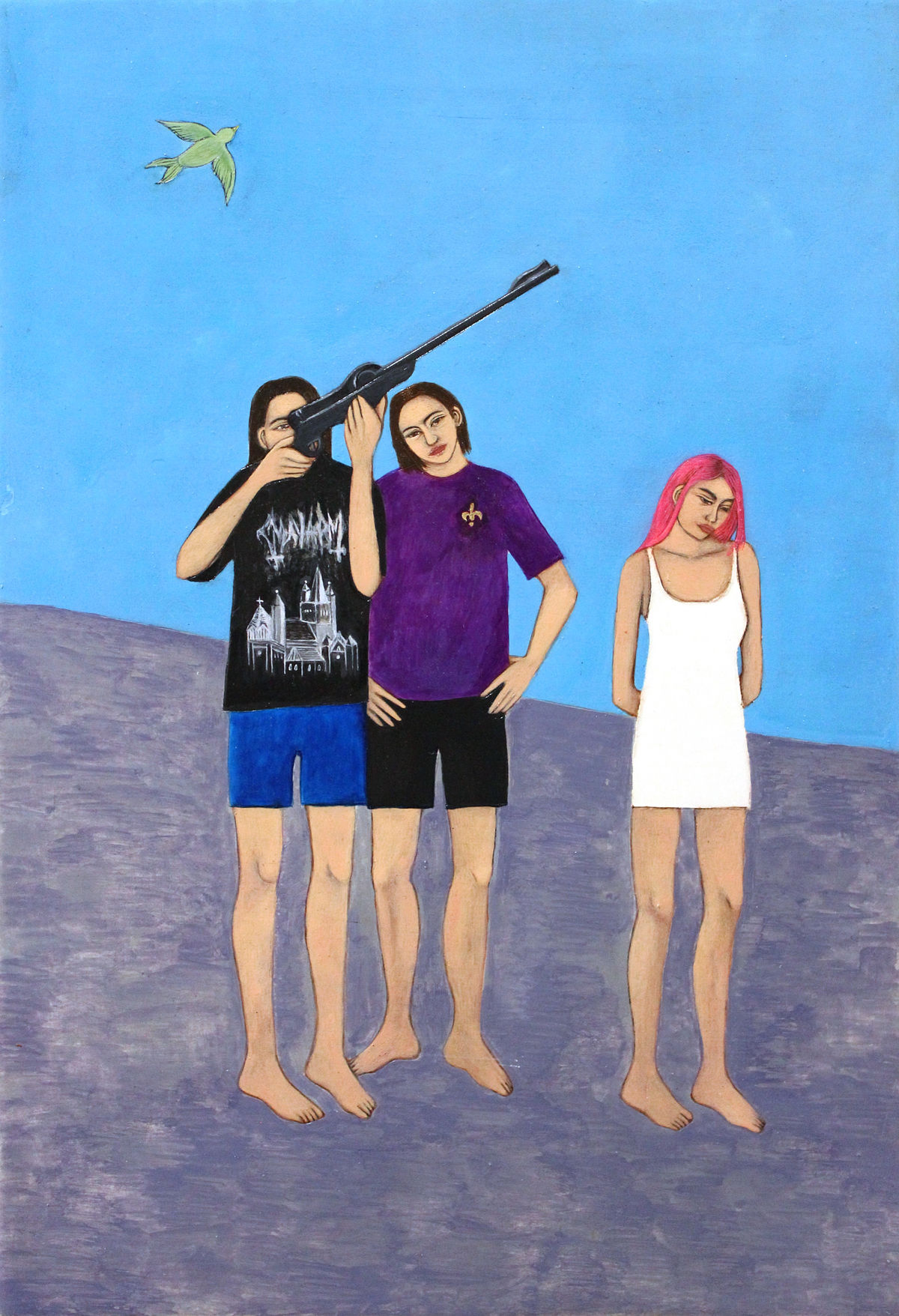 Better day, 2021, Tempera on wood, 19 x 28 cm