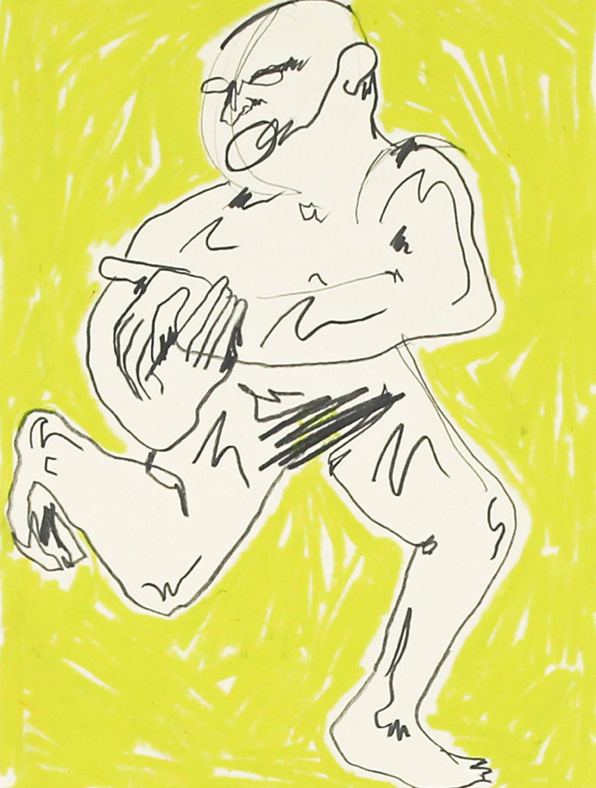 Today I sank to the depths of series 2023 Oil pastel on paper 30x20 cm